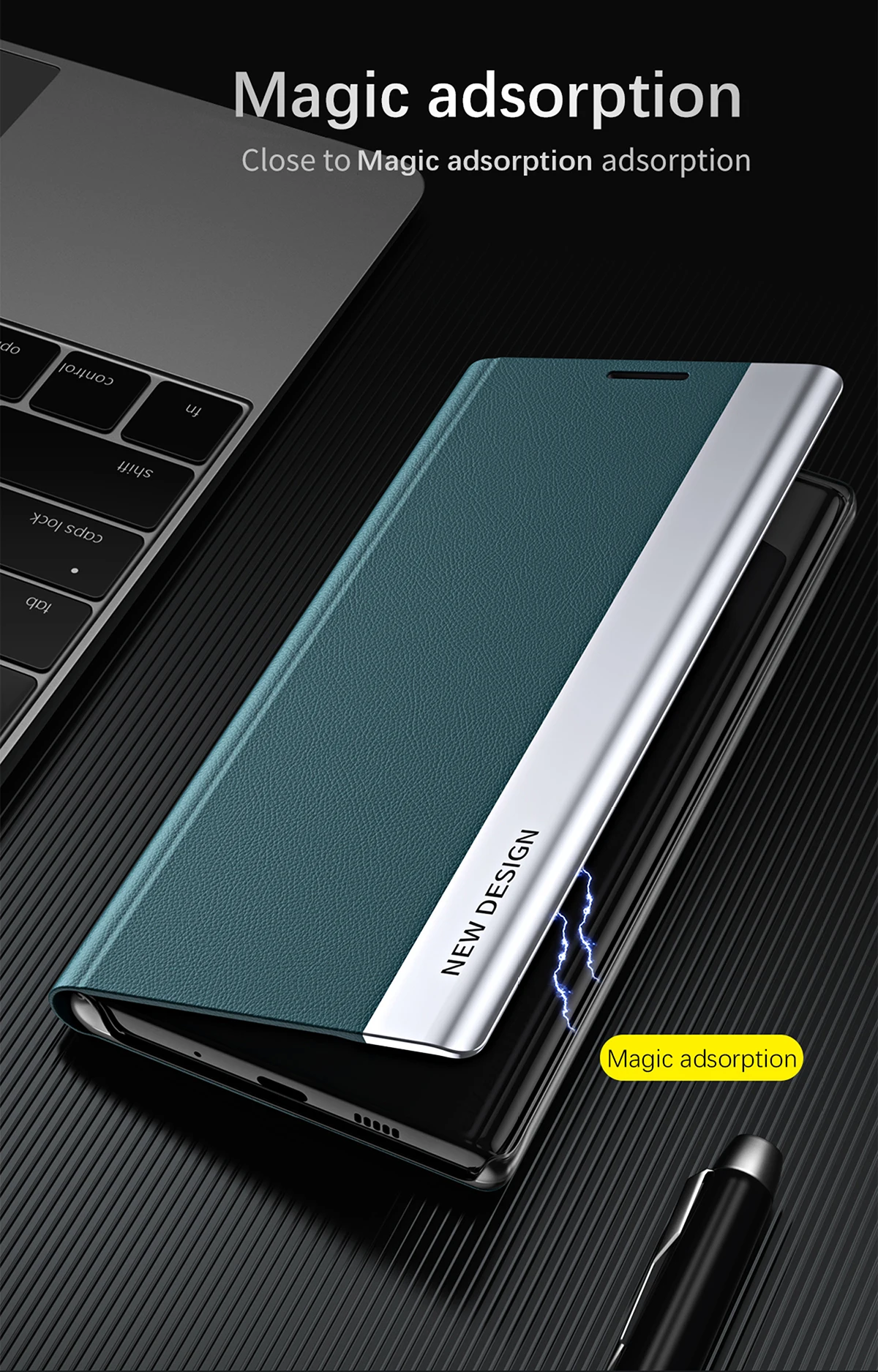 

Luxury 4th Generation Magnetic Shocproof Case for Apple iPhone 17 16 15 14 13 12 11 Pro Max , PU+PC Cover Protective Skins Shell