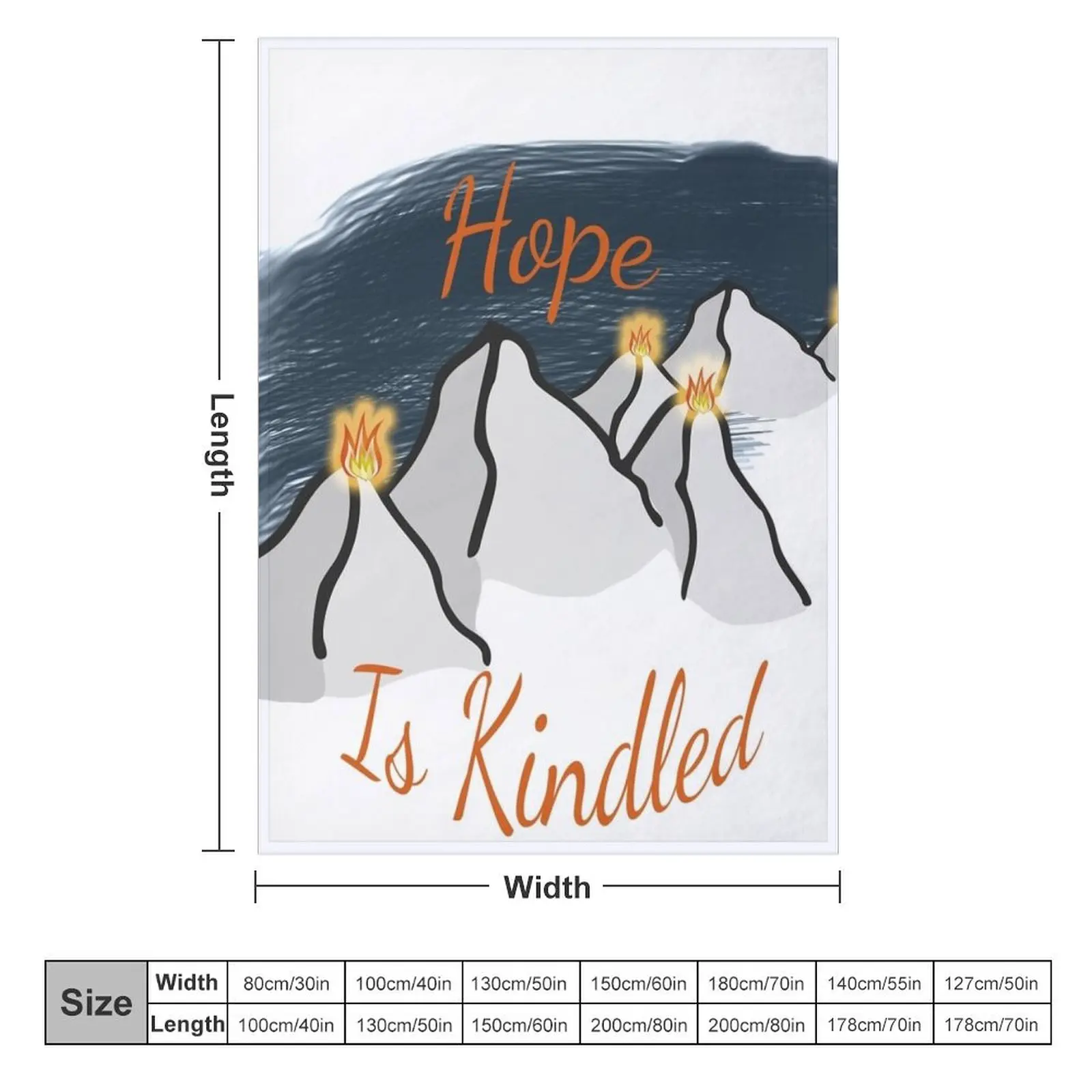 Hope is Kindled Throw Blanket Luxury St halloween Decorative Sofa Soft Big Blankets