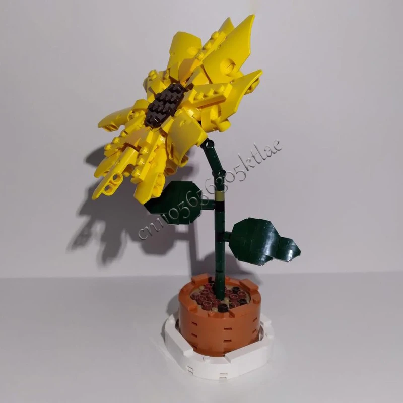 199 stuks bloemen zonnebloem MOC aanpassen modulaire bouwsteen populair creatief ontwerp technologie model DIY montage speelgoed cadeau