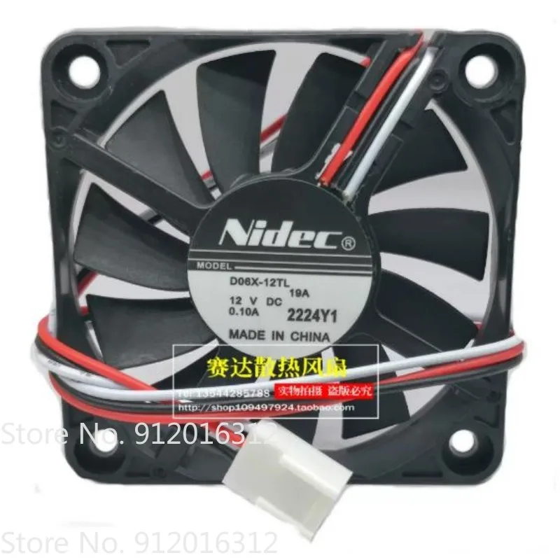 New Cooler Fan for NIDEC 6010 12V 0.10A D06X-12TL Dual Ball Bearing Cooling Fan 60 * 60 * 10MM