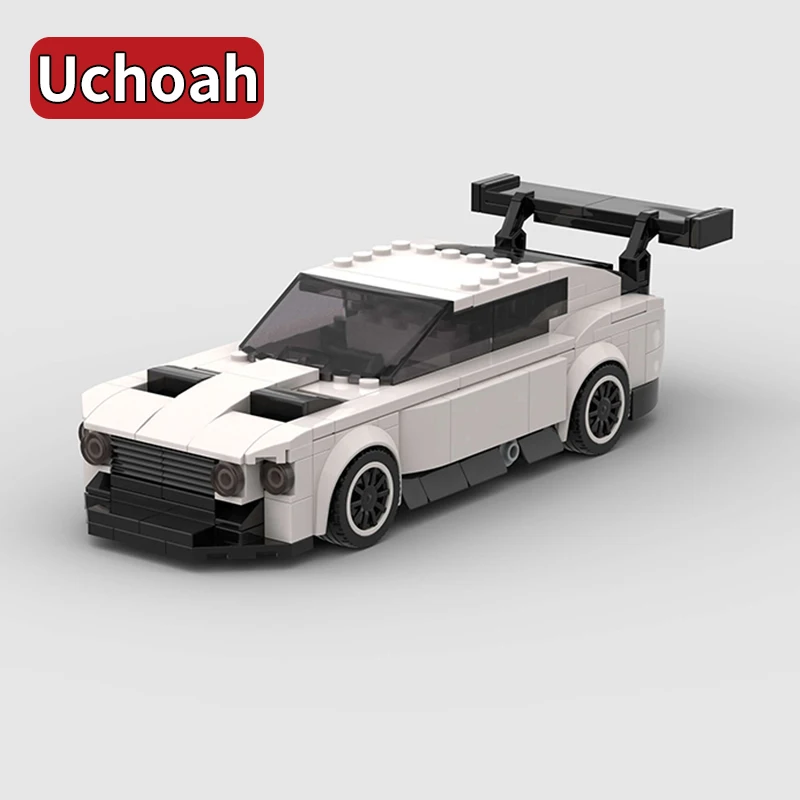 MOC 281 Stück Weiß Supercar GT3 Rennwagen Modell Bausteine Lernspielzeug Geschenk für Kinder