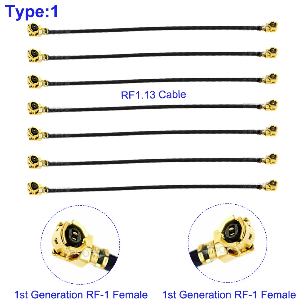 5pcs/Lot RF113 U.FL IPX-1 Male to IPX-1 Male/Female RF1.13 Pigtail Jumper RF Coaxial WIFI Antenna Extension Cable 10CM-50CM