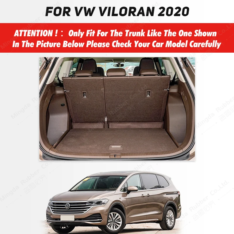 Auto Full Coverage Trunk Mat For VOLKSWAGEN VW Viloran 2020 Car Boot Cover Pad Cargo Liner Interior Protector Accessories