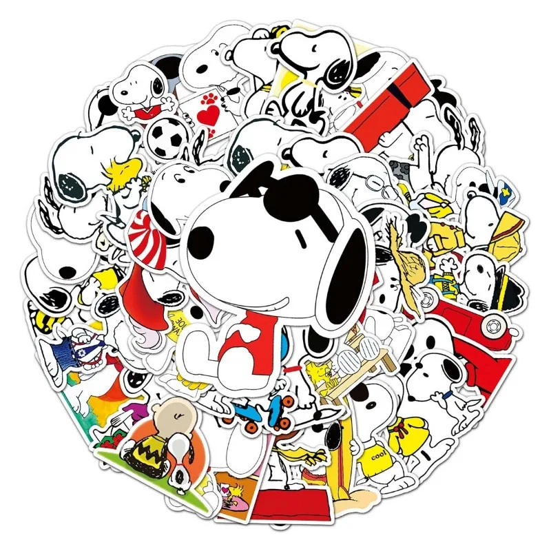 Snoopy Animatie Perifeer Karakter Schattige Stickers Creatief Grappig Handboek Koffer Decoratie Stickers Waterdicht