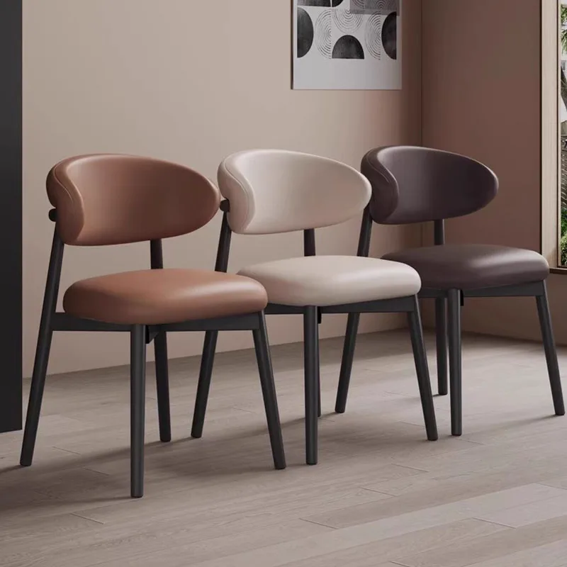 Sedie da pranzo pigre in legno Minimalista Confortevole in attesa Sedie da pranzo uniche Lounge Eventi per feste di lusso Sillas Mobili per la casa