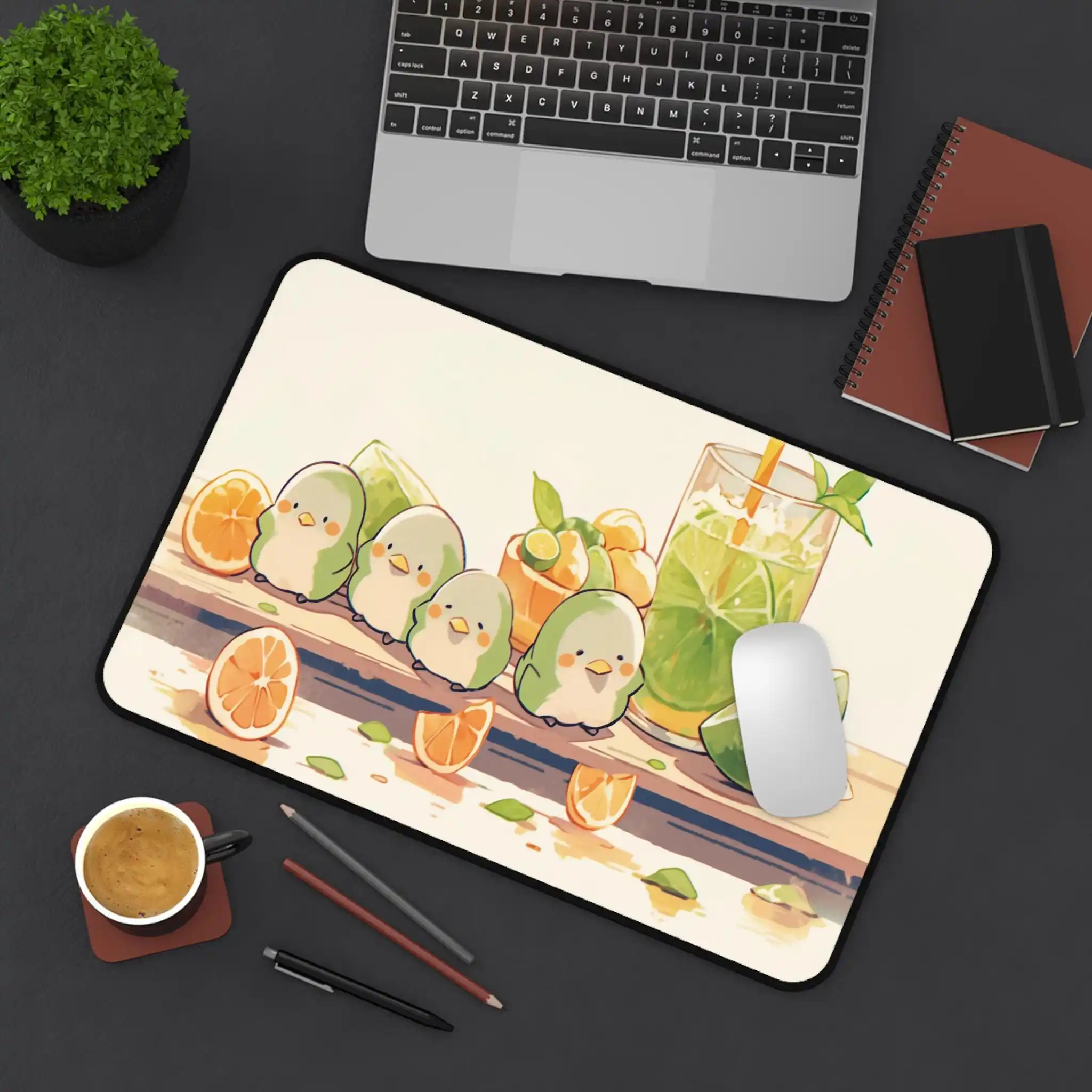

Cute Lemonade Deskmat,bird Pattern Table Mat,anime Game Mousepad,cute Desk Furnishing Beautiful Deskmat,perfect Gift for Friends