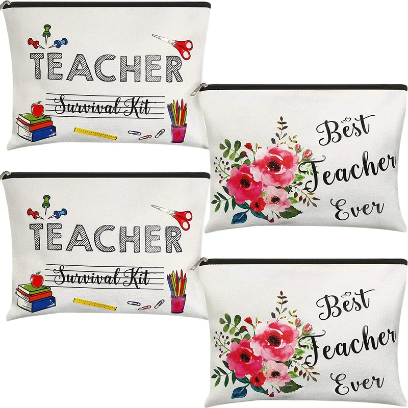 Best Teacher Ever Music art science Teacher Pencil Pouch Bag Graduation back to school Teachers' Day birthday Thanksgiving Gift