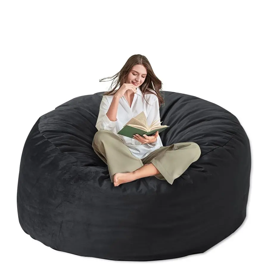 

Large Bean Bag Chair for Adultswith Memory Foam Filling, Bean Bags with Ultra Soft Washable Velvet Cover, BeanBag Sofa for Livi