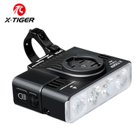X-TIGER Road bike headlight TYPE-C charging port 5000 mAh IPX6 waterproof With code meter holder Outdoor light Bicycle lights