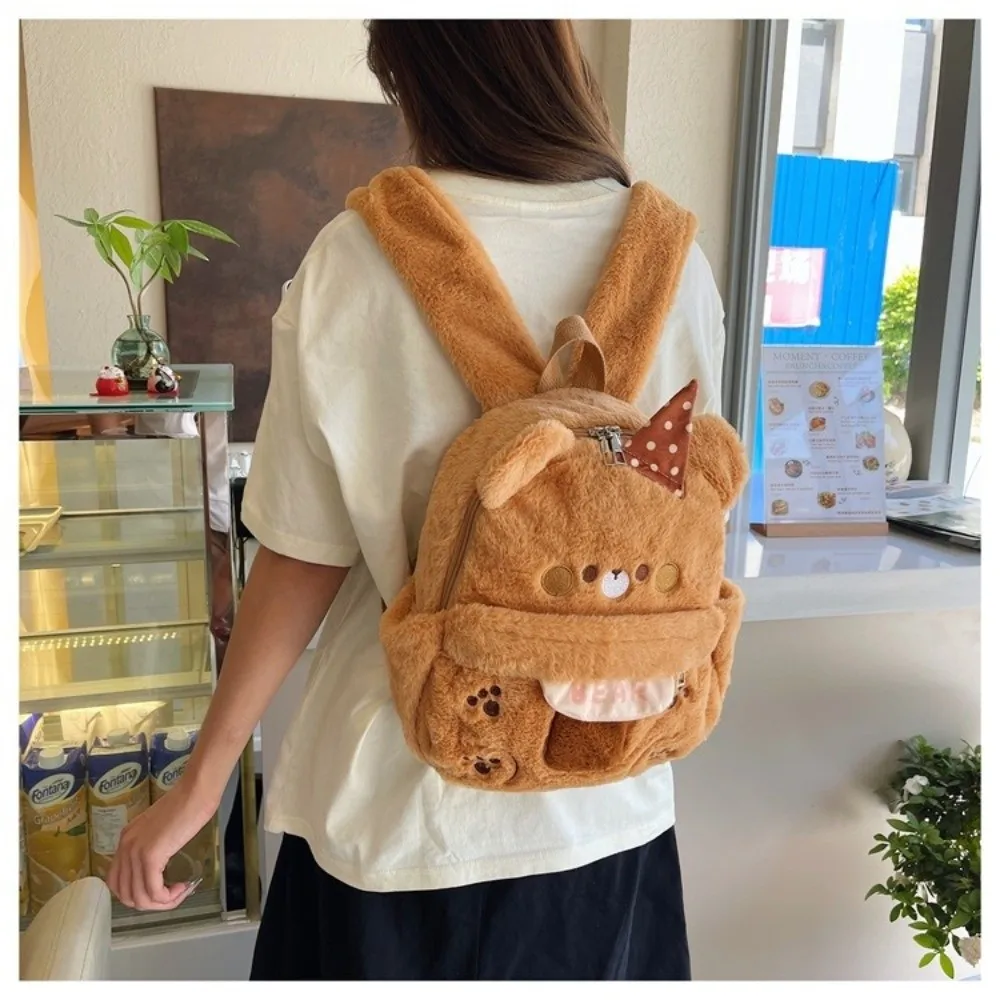 Zaino creativo per orsi dei cartoni animati Zaino divertente di grande capacità Borsa leggera per asilo