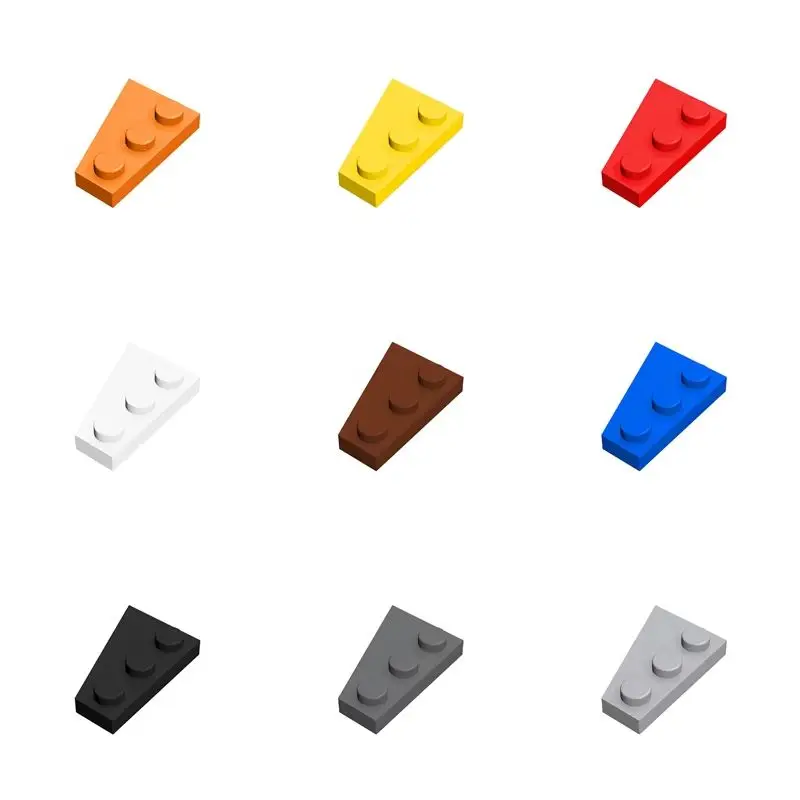 100PCS Puzzle Particle 43723 Wedge 3x2 Left Building Blocks Plate Board Brick DIY Toys Children Birthday Gifts