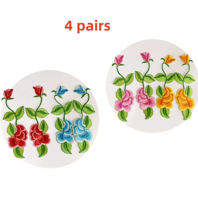 

4 Sets of DIY Flower Clothing Accessories, Suitable for Decorative Elements on Clothes, Pants, Bags and Hats
