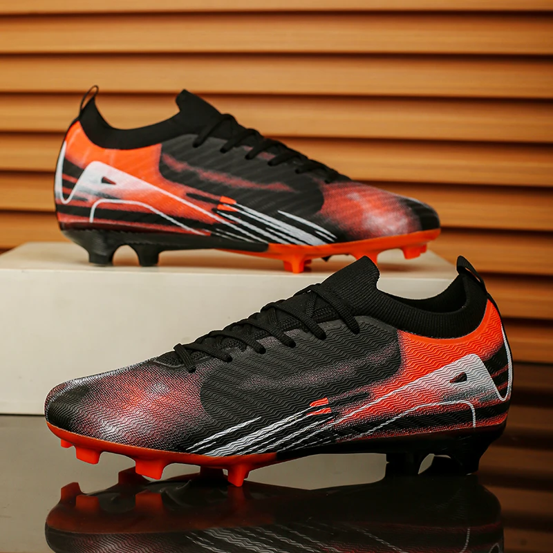 Men/Women Professional Soccer Cleats Anti-slip FG Studded Football Boots Breathable Training Shoes - view 4