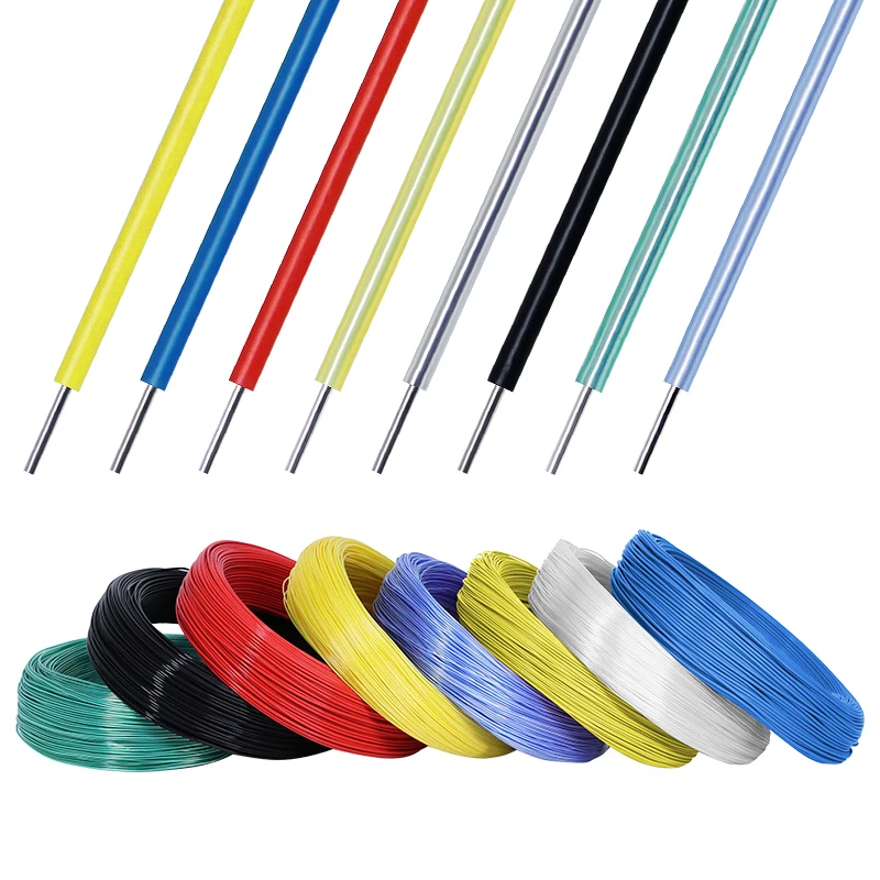 단심 은도금 구리선 Sq 0.06 ~ 1mm FEP 절연 DIY 고순도 OFC 구리 HiFi 오디오 스피커 헤드폰 케이블