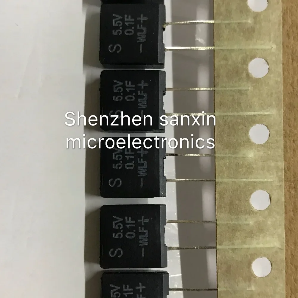 Supercapacitance 5.5v0.1F 5.5v0.1F 104 farad capacitance square type