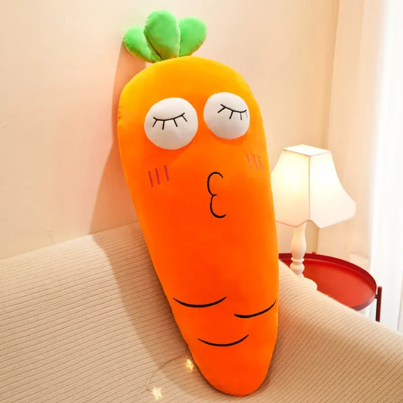 [Funny] 100cm Very cute soft expression radish carrot Stuffed plush toy Hold pillow Home Decoration Girl Birthday Gift