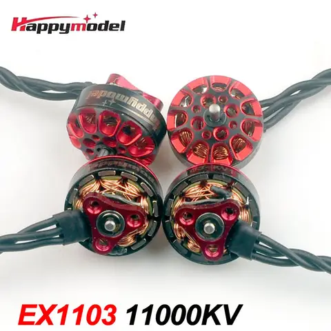 1/4PC HappyModel EX1103 KV11000 1-2S Motor 1103 Motor sin escobillas para Bassline 2S Micro 90mm FPV Drone RC Quadcopter piezas de bricolaje