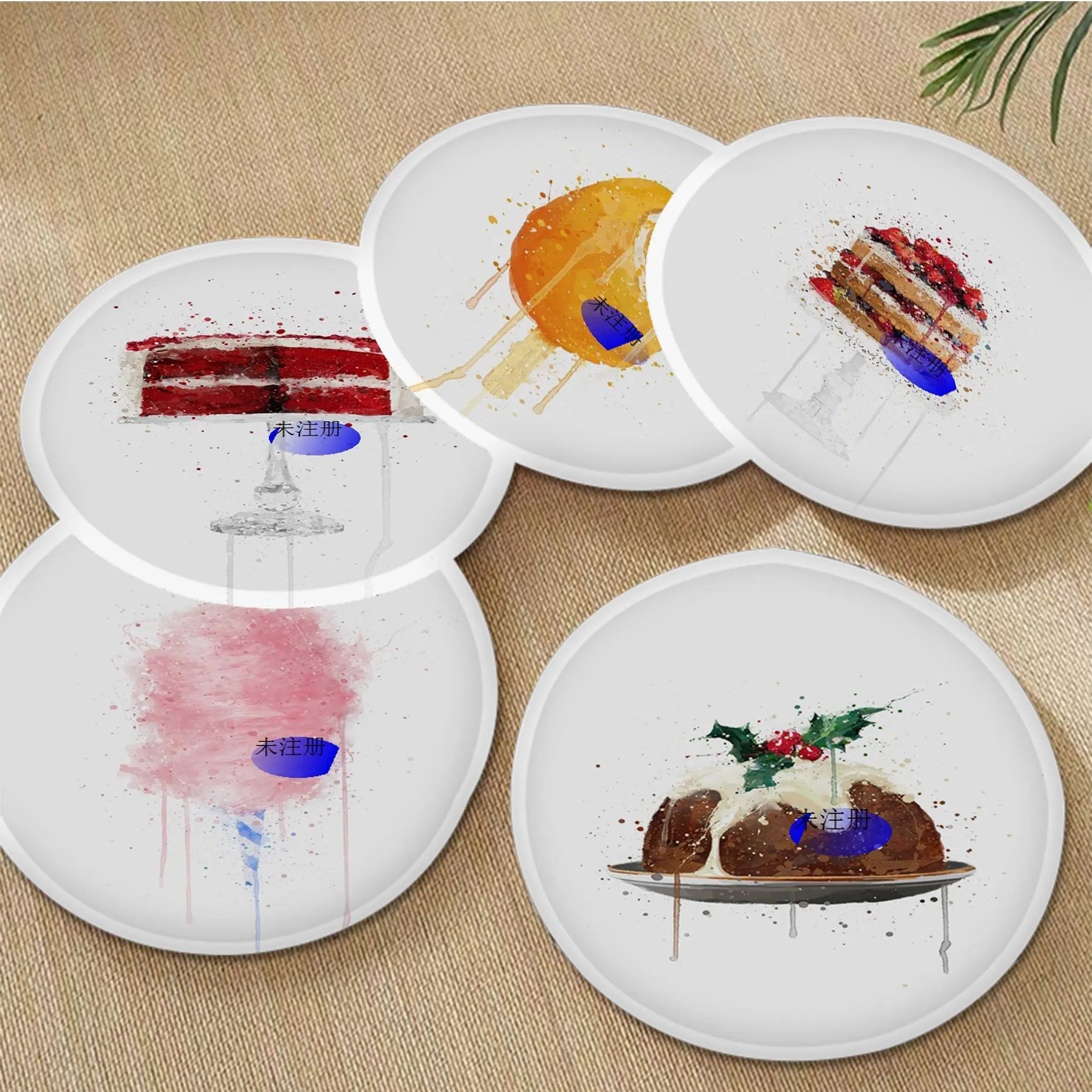 

Fashion graffiti art fruit ice cream Creative Sofa Mat Dining Room Table Chair Cushions Unisex Fashion Anti-slip Stool Seat Mat