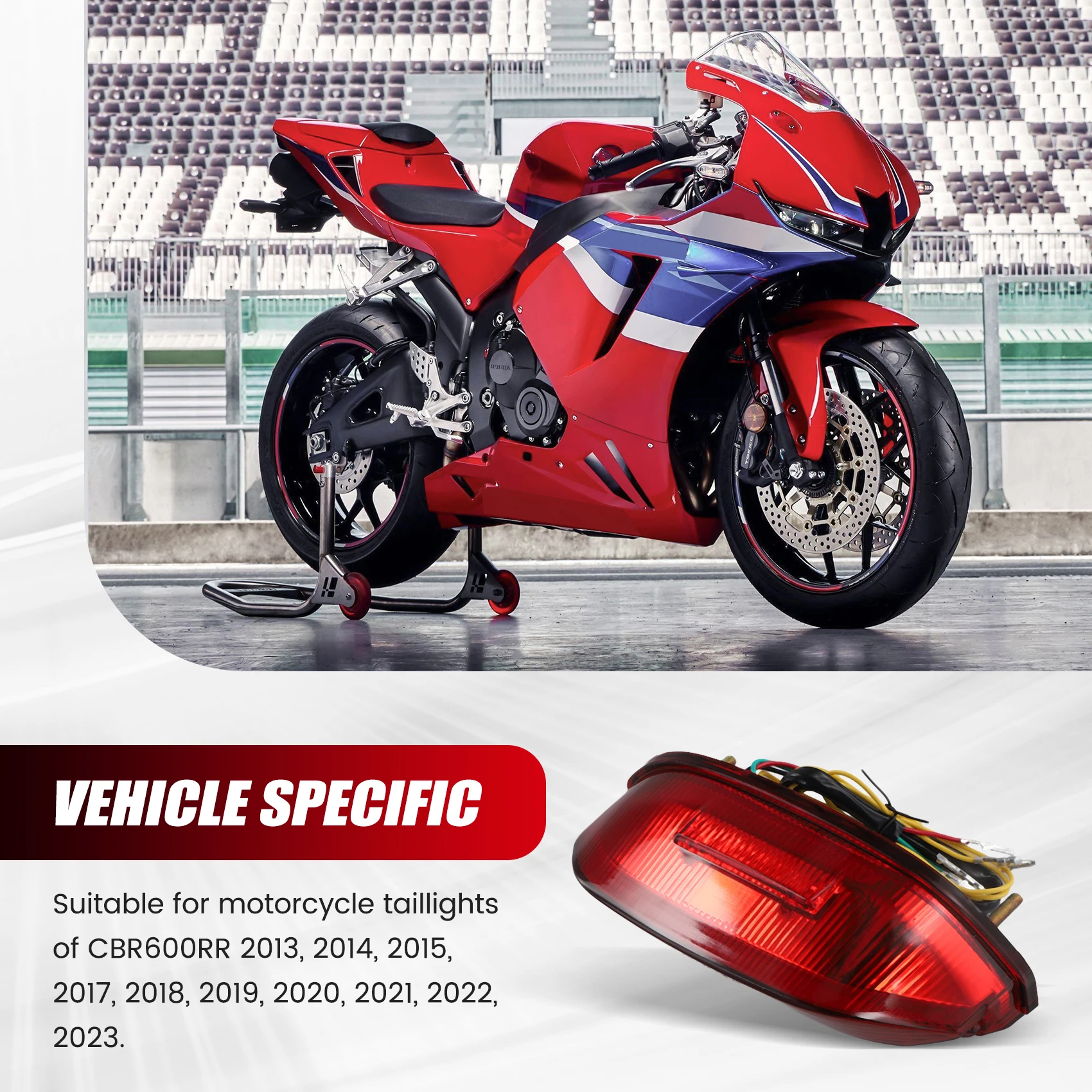 

AA-Rear Tail Light Brake Turn Signals Integrated LED Light For Honda CBR600RR 2013-2023 Accessories
