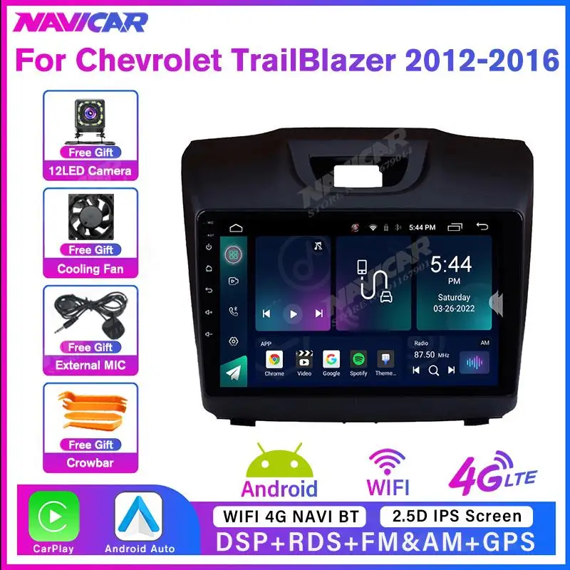 

NAVICAR 2Din Android10.0 Car Radio For Chevrolet TrailBlazer 2 2012-2016 Stereo Receiver GPS Navigation DSP Car receiver NO 2DIN