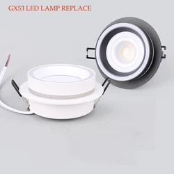 Aluminum Round  Adjustable Spot Light Fixture LED Downlight GX53 LED LAMP REPLACE Ceiling Spot Light Frame