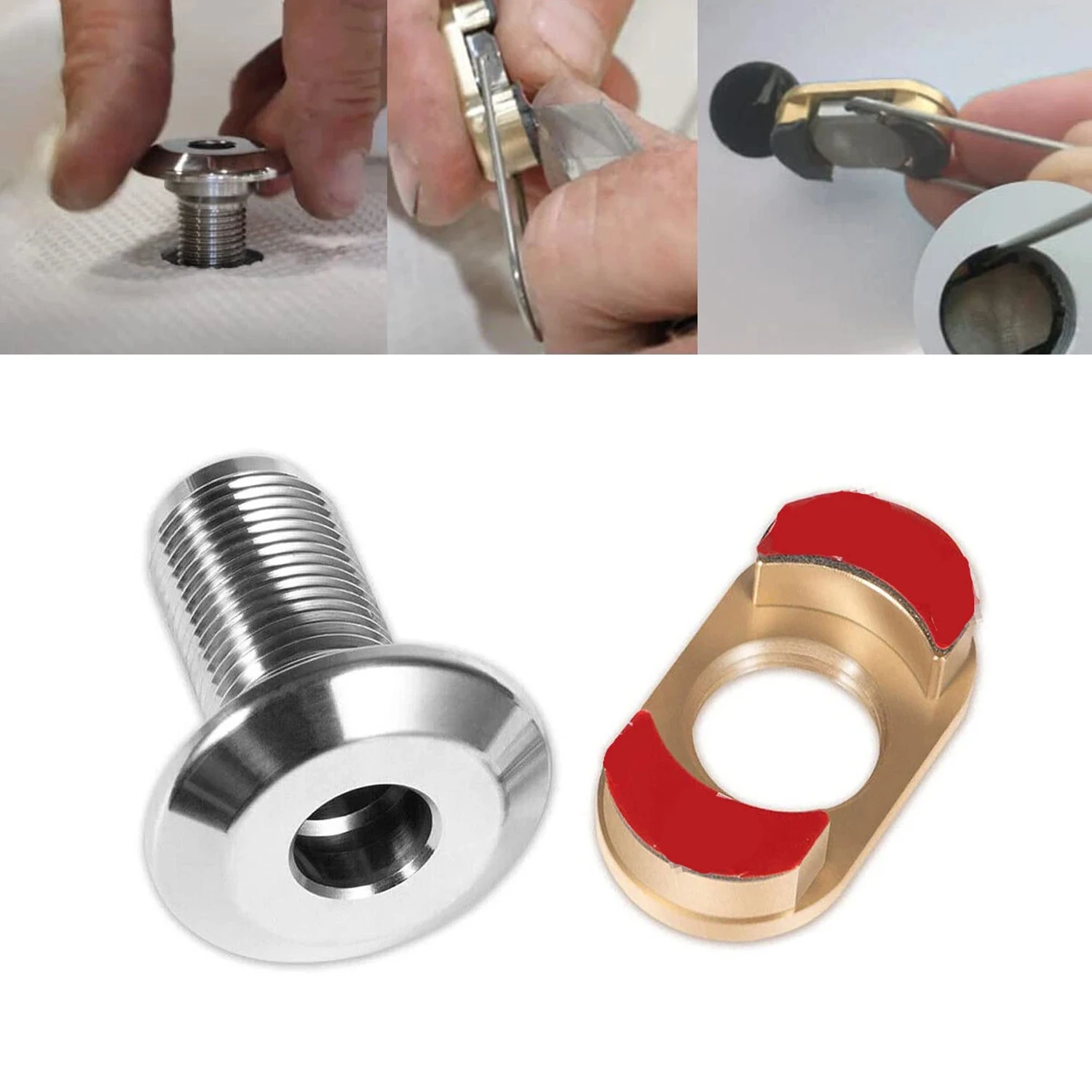 1/2 inch Stainless Steel Quick Release Fender Receiver Boat Marine Lock Kit Quick-Release Boat Fender Receiver Lock