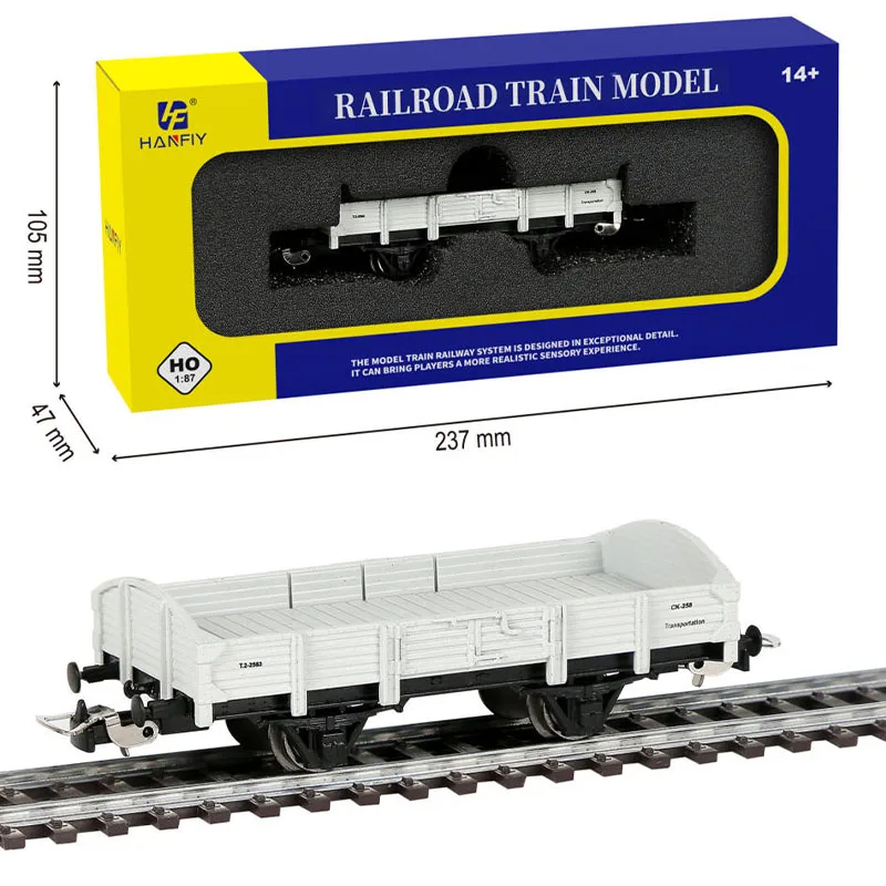 

HF HO 1:87 Scale Spanish Low-bed Truck Simulation Plastic Railroad Train Model Static Display Collectible Toy Gift Souvenir