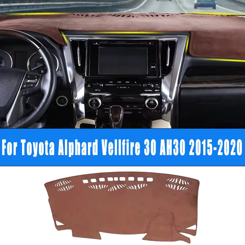 

For Toyota Alphard Vellfire 30 AH30 2015-2020 Car Dashboard Mat Dash Cover Pad Custom Nonslip Cape Sunshade Accessories 2019