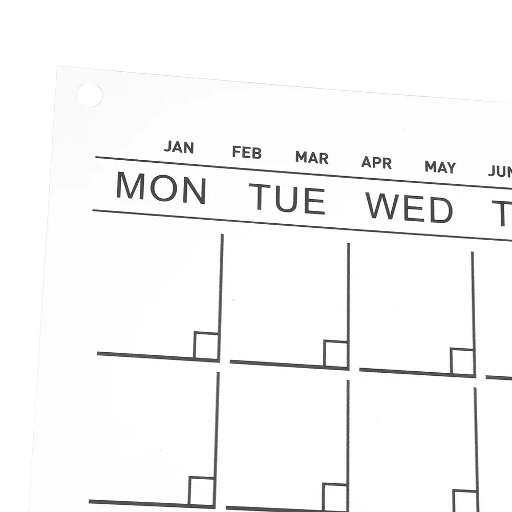 مذكرة أكريليك تقويم شهري مثبتة على الحائط وقابلة لإعادة الكتابة ومخطط أسبوعي وقابل لإعادة الاستخدام #2