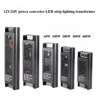 DC 12V 24V LED Driver Power Supply AC100-240V Mute Lighting Transformers High Quality 60W 100W 200W 110V 220V Full Power CCTV