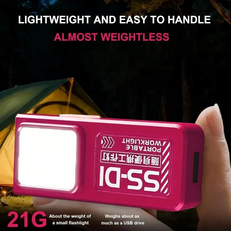 Mini COB LED Taschenlampe USB-C Wiederaufladbar Leistungsstarkes Arbeitslicht mit Clip Magnet Wasserdicht EDC Camping Wandern Taschenlampe – Detail 3
