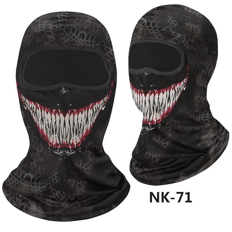 Summer Men Balaclava Motorcycle Bicycle Biker Full Face Cover Skull Bandana Sport Scarf Breathable Riding Neck Gaiter Venom Mask