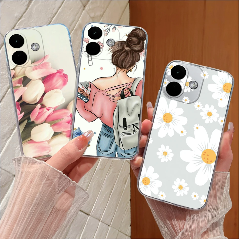 Case For Redmi Note 17 Pro Fashion Bear Clear Soft TPU Silicone Shockproof Cover For Redmi Note17 Pro 5G Durable Funda