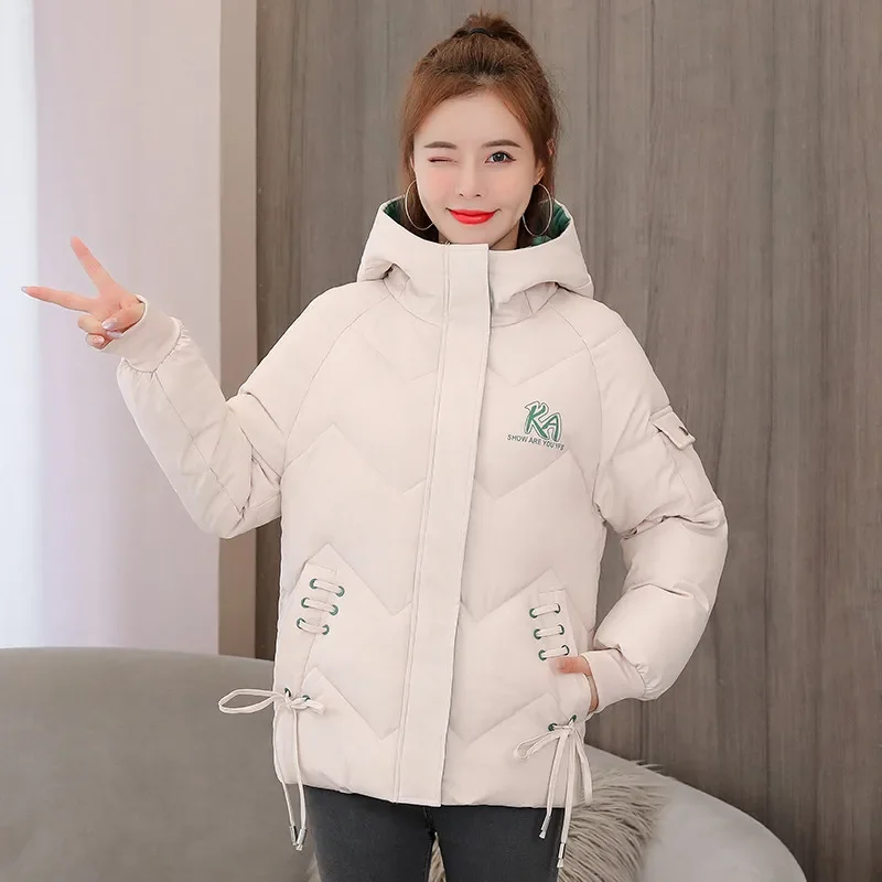 2021 nuove donne Parka cappotto invernale con cappuccio addensare caldo piumino di cotone giacca imbottita in cotone Parka sciolto capispalla Plus Size 2XL