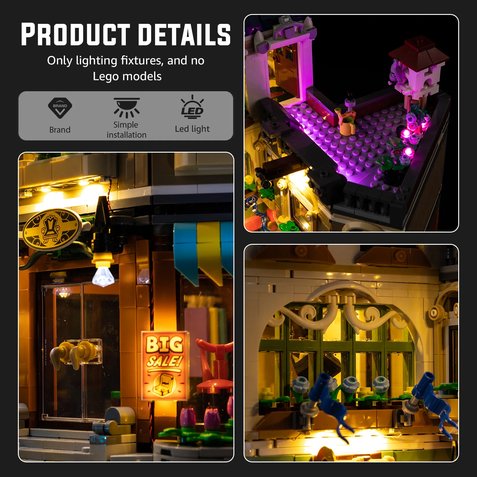 

LED Lighting Set Suitable for LEGO Shopping Street 11371