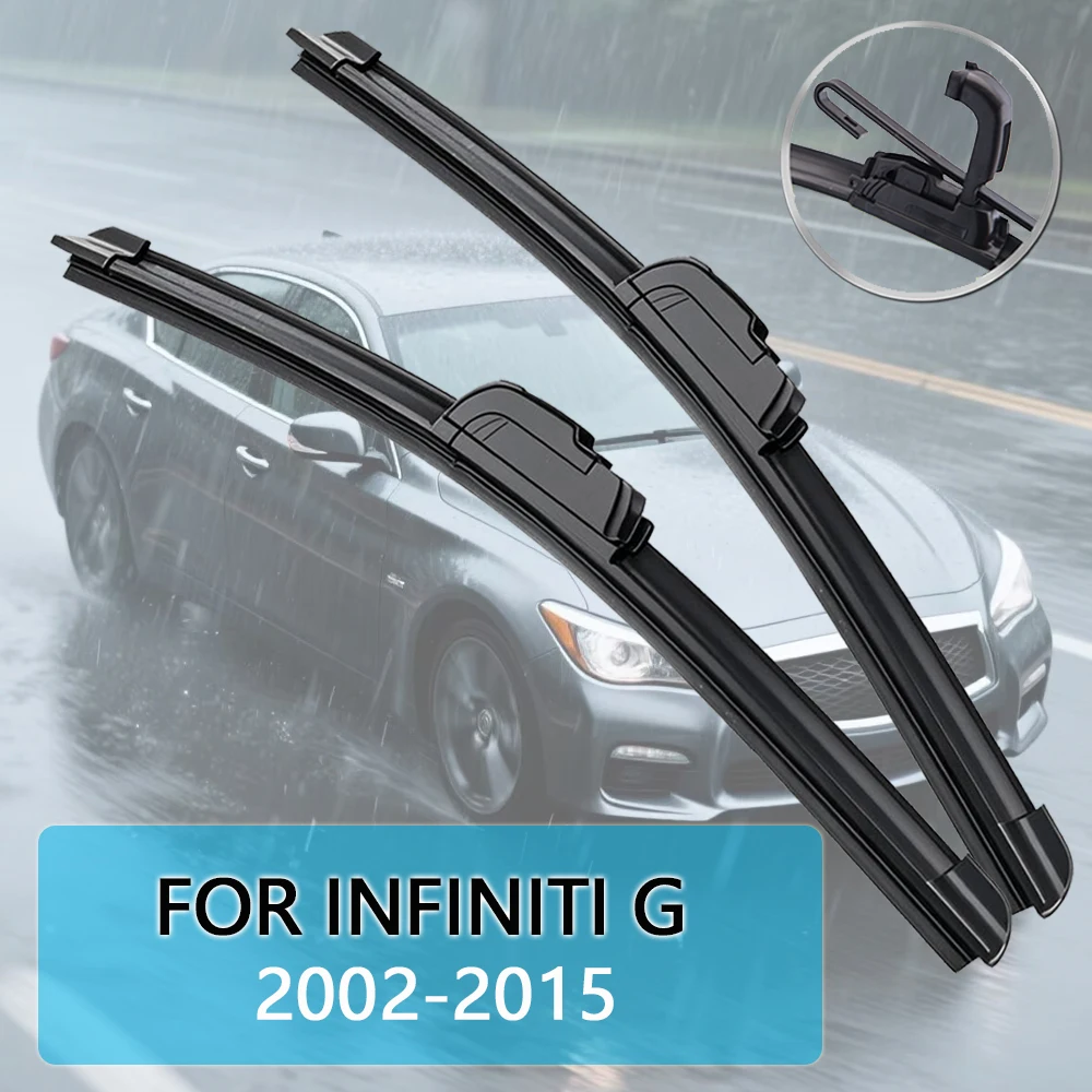 

Для Infiniti G (25 35 37 В (35 36) 2002-2015 автомобильные щетки стеклоочистителя, передние дворники, подходят для U-образного крючка, щетки стеклоочистителя ветрового стекла, авто