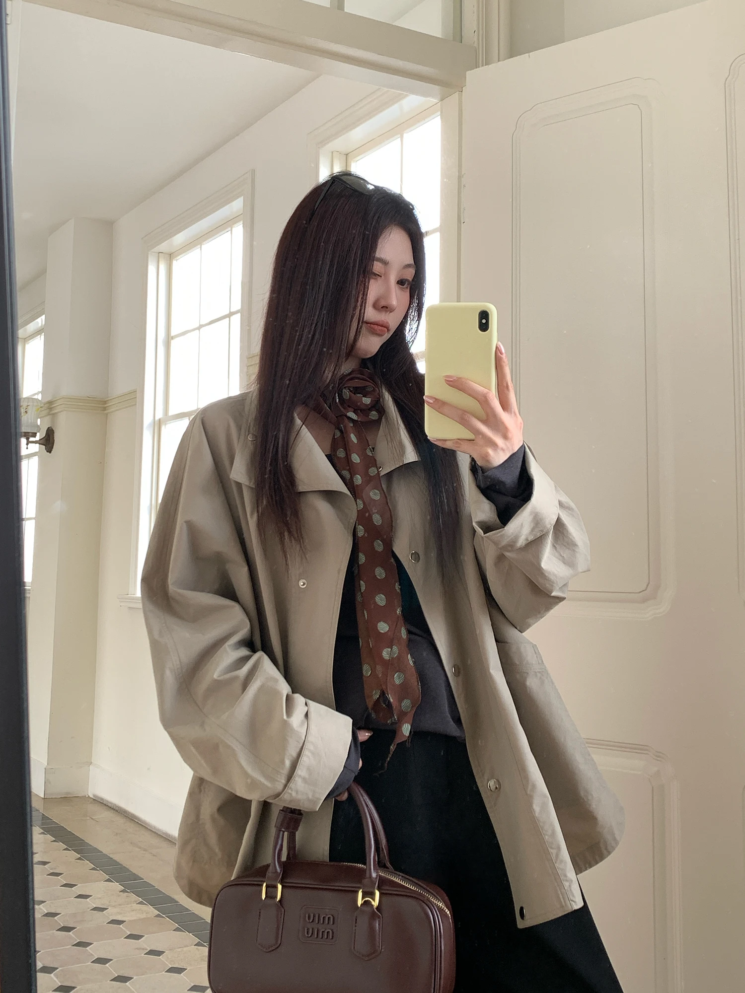 

NAZ: Модная осенняя ветровка большого размера в корейском стиле, свободного кроя, с воротником-стойкой, для полных женщин