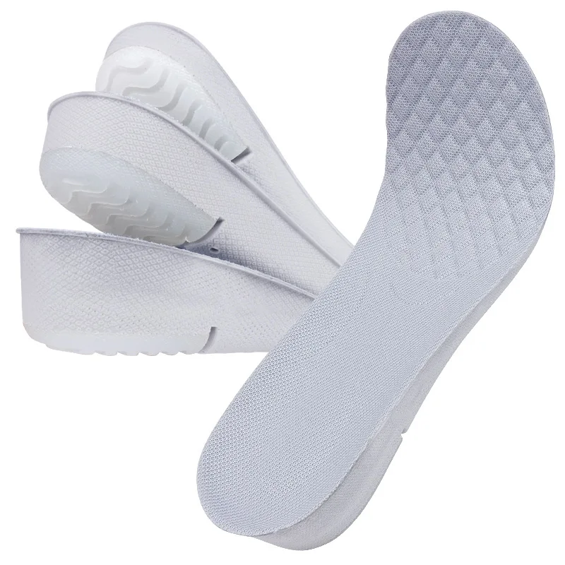 Men's and Women's Soft Bottom Comfortable Sports Shock-absorbing Sweat-absorbing Invisible Inner Heightening Silicone Insole