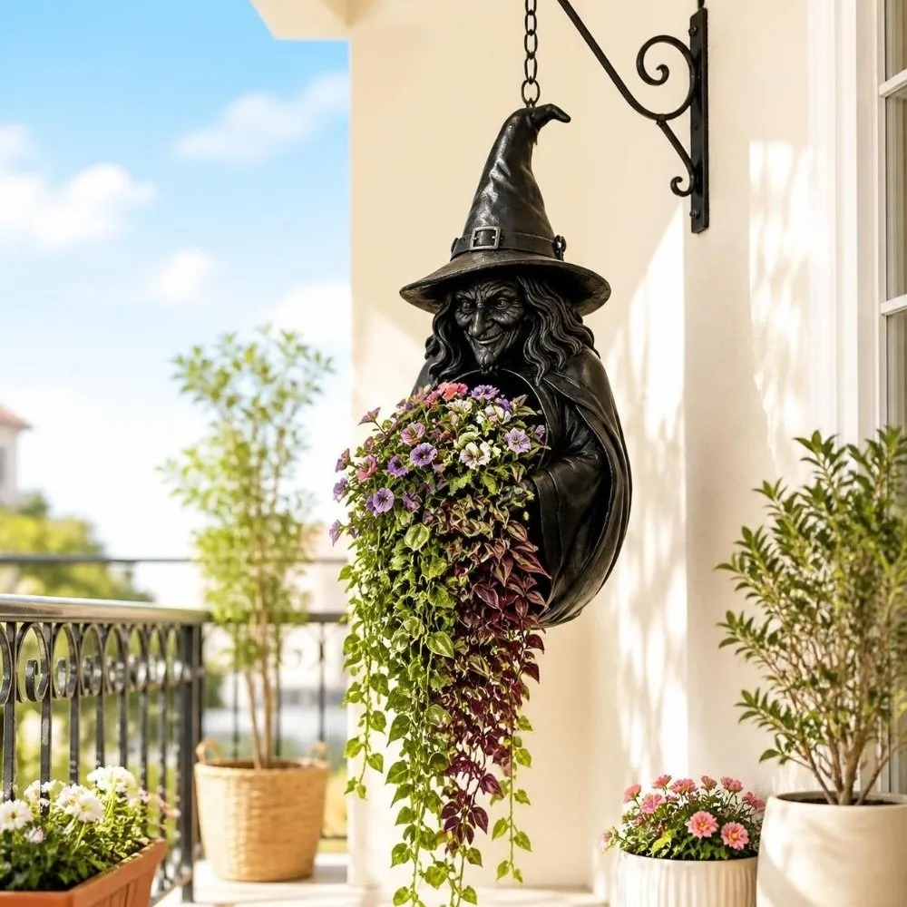 Home Decor Halloween Bat Shaped Flower Pot 3d Printed Gothic Style Succulent Bowl Planter Cat Bird Garden Decorations Halloween