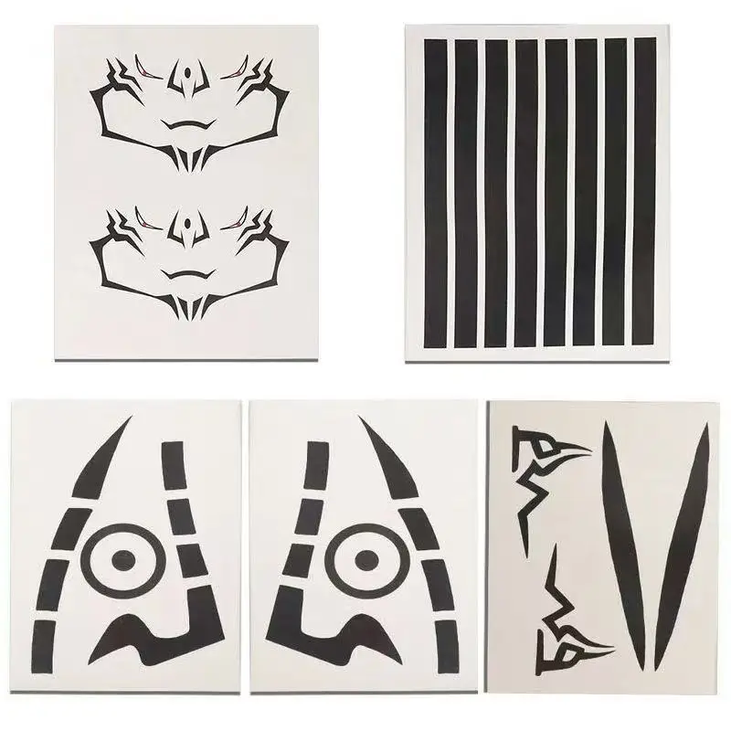 Pegatinas de Anime Jujutsu Kaisen, Cosplay Ryomen Sukuna Itadori Yuji Inumaki Toge, pegatina de tatuaje impermeable, accesorios de Anime