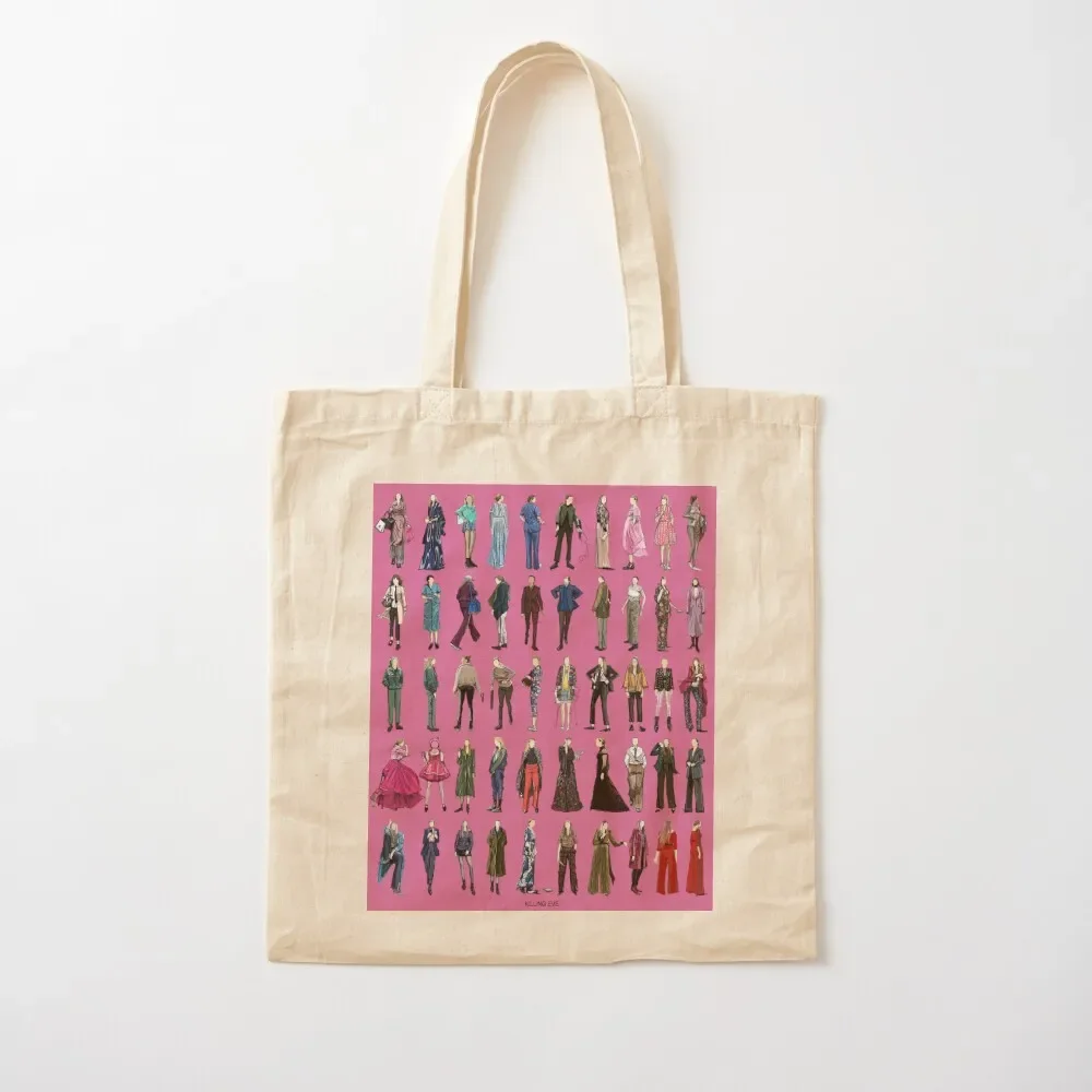 

Killing eve villanelle fashion looks Pink version Tote Bag Beach bag canvas tote Tote Bag