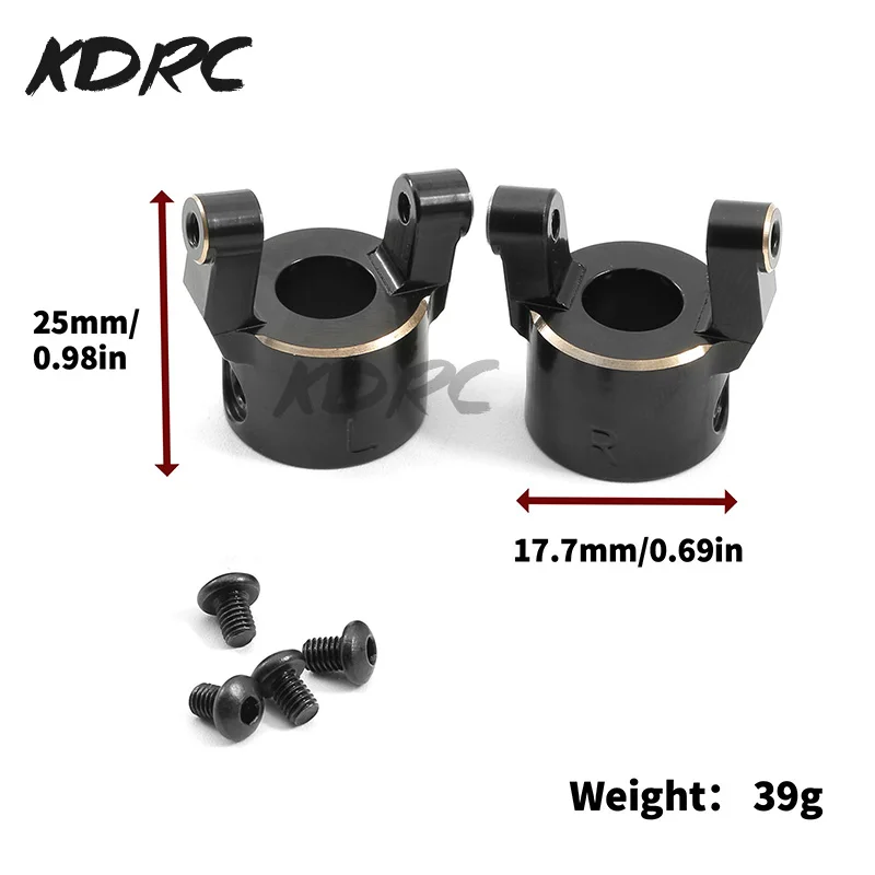 SCX10 pro Upgrade Parts Brass Steering Knuckle C Hub Carrier Axle Tube Link Mount Differential Cover for Axial RC Car