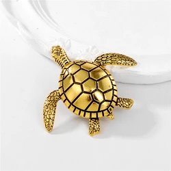 Vintage Gold Color Metal Turtle Brooches For Women Men Luxury Design 2-color Sea Turtle Animal Party Casual Brooch Pin Gifts