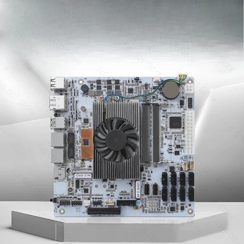 for Nas Motherboard 8 Bay Core I5 8265u 4c/8t, Mini Itx Pc Mainboard White M11, 2 X Nvme Pcie3.0 , Dual 2.5gbe I226v Lan,