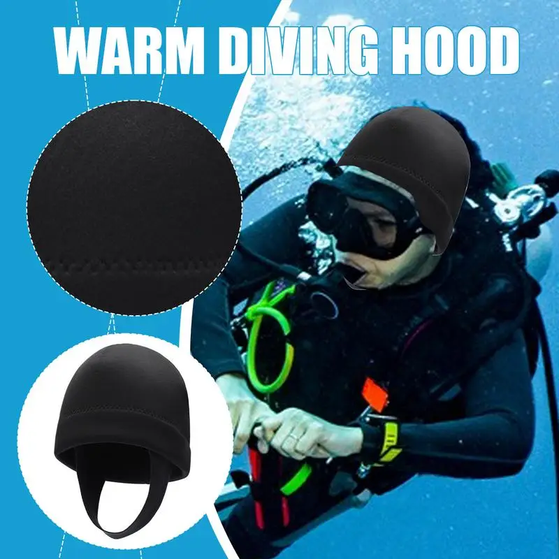 Diving Hood Elastic Thermal Surfing Hats Sun-Proof Surf Hats with Chin Strap Multipurpose Water Sports Gear for Cold Water