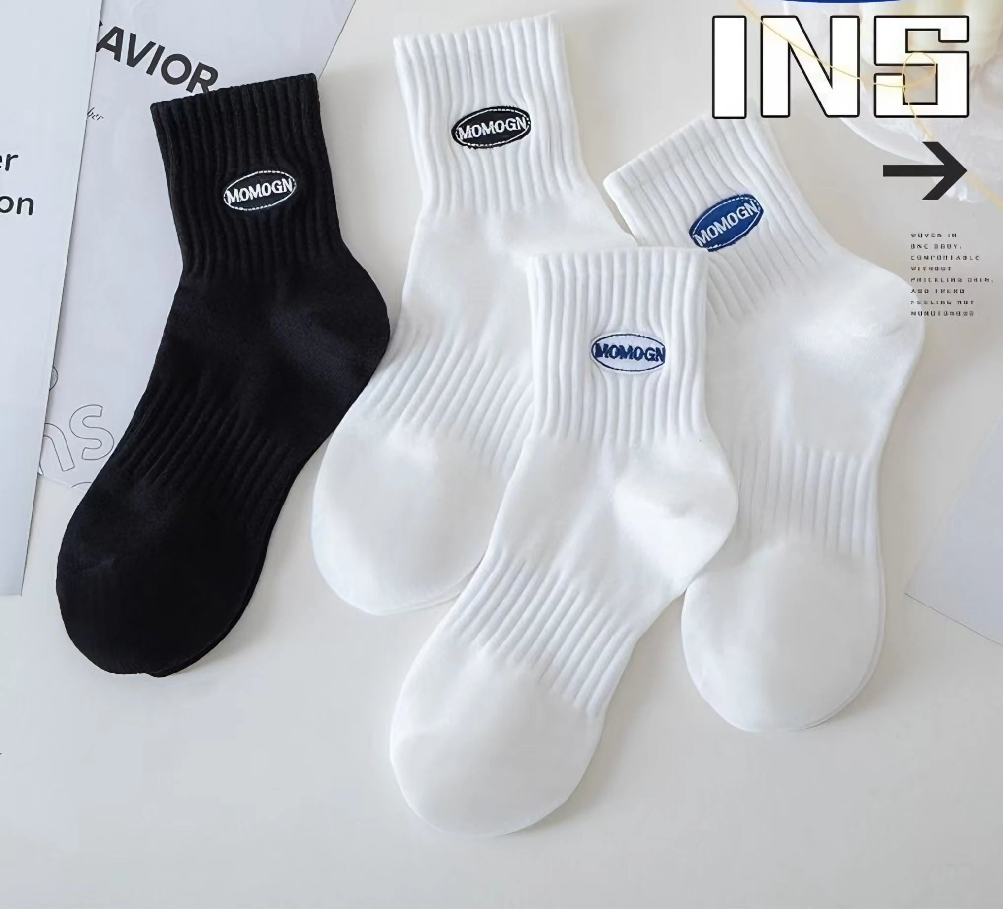 Chaussettes de dehors Blanches en Coton pour Homme