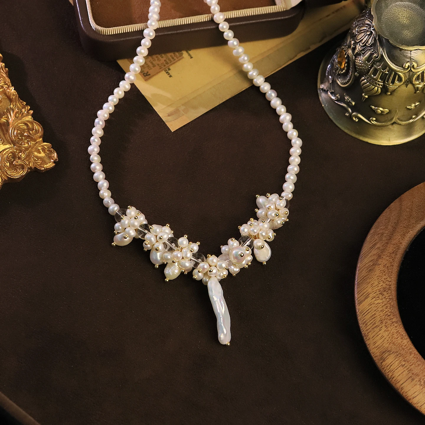 original-design-freshwater-pearl-necklace-with-glass-beads-for-women-daily-wedding-gift-dainty-pearl-necklace-fashion-jewelry