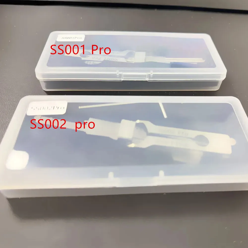 Herramientas Lishi 2 en 1 SS001 SS002 PRO para cerraduras de ranura en S, herramientas profesionales 2 en 1 para decodificar y abrir cerraduras, herramientas de cerrajería