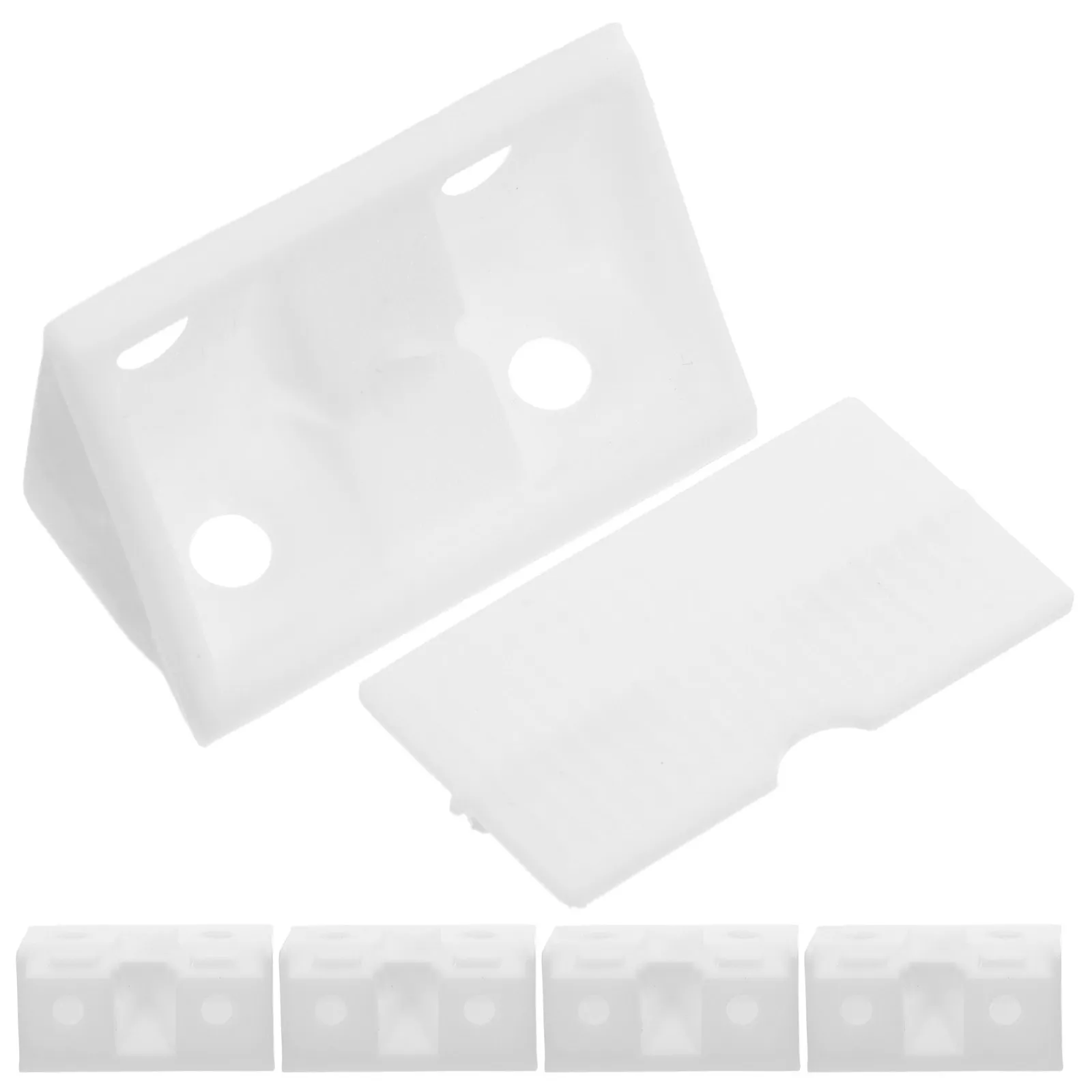 50Pcs Shelf Corner Brackets L-Shaped Plastic Angle Supports for Shelves Degree Connectors for Furniture Cabinet and