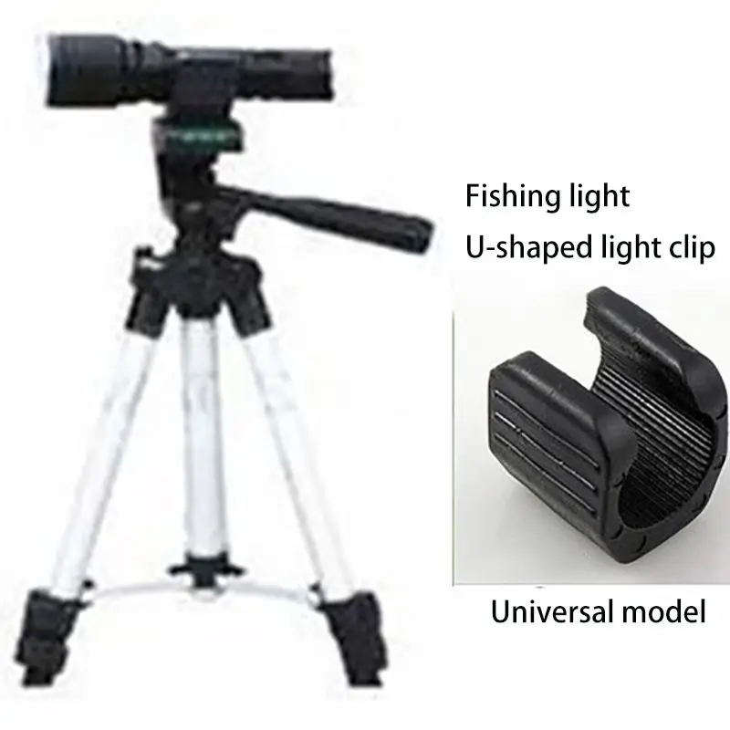 Flashlight Mount Holder Clip U Shap Grip Stand Tripod Mount U Shaped Fishing Light Lamp Grip for 18650 22mm to 28mm Flashlight